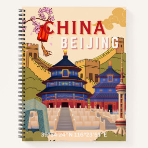 Reiseposter Peking China Asiatische Stadt-Wandku Notizbuch