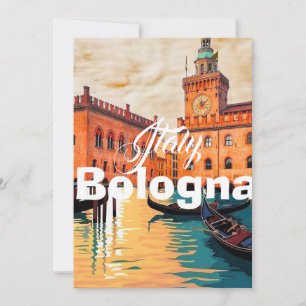 Reisepostkarte Bologna Italien, Bologna Reise Kuns Einladung