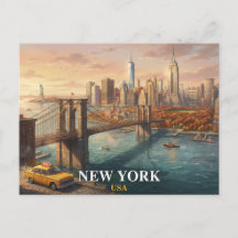 Reisepostkarte New York City | Brooklyn Bridge