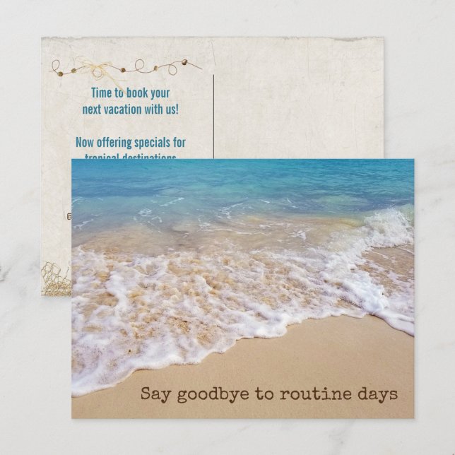 Reisepostkarte Ocean Beach Postkarte (Vorne/Hinten)