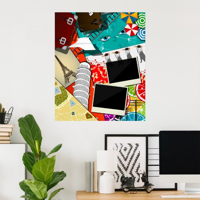 Reiserollage mit Ikonischen Sehenswürdigkeiten Url Poster (Von Creator hochgeladen)