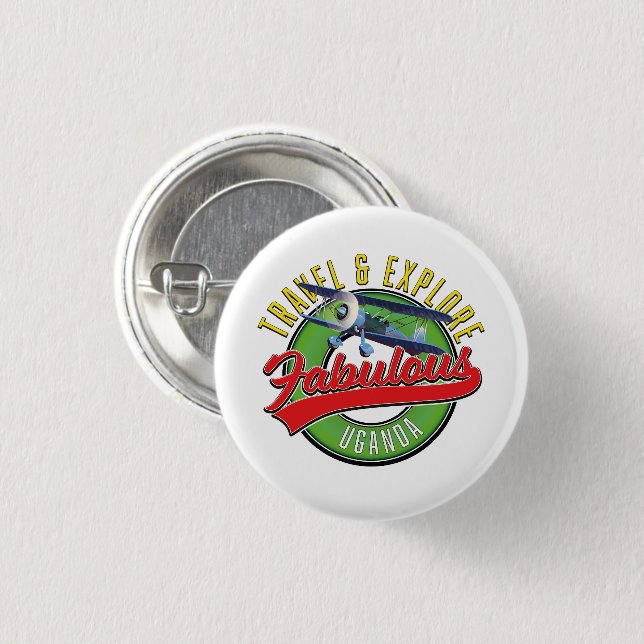 Reiseroute Entdecken Fabulous Uganda Button (Vorne & Hinten)