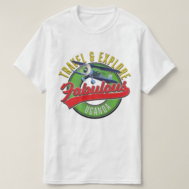Reiseroute Entdecken Fabulous Uganda T-Shirt (Design vorne)