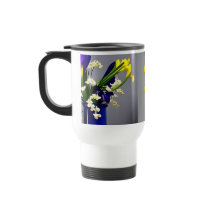 Reiseschmiedewanne mit blauen Blume
