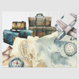 "Reisespass: Abenteuer wartet" Seidenpapier