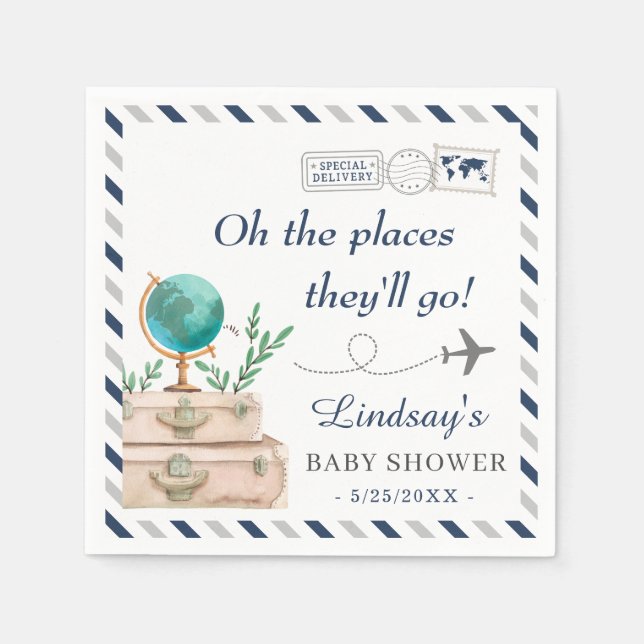 Reisestellen Sie werden die Baby-Dusche von Twin B Serviette (Vorderseite)