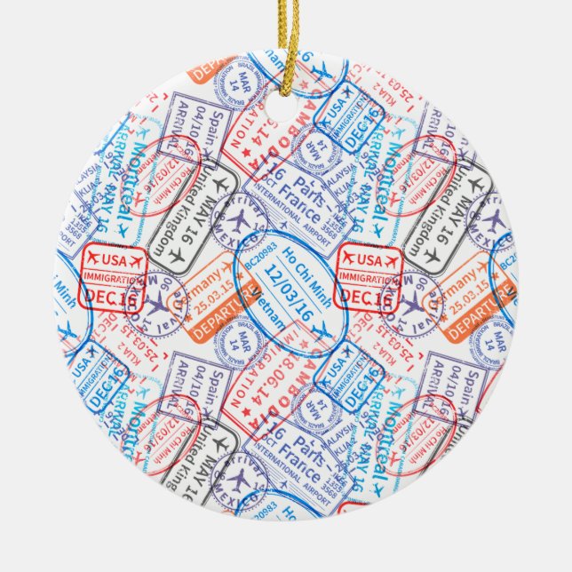 Reisesymbol Keramik Ornament (Vorne)