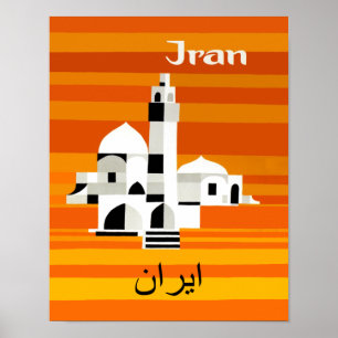 Reisetafel für Iran Poster