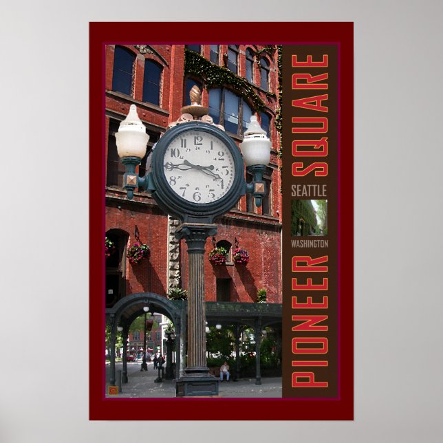 REISETAG-Seattle-Pioneer Square Poster (Vorne)