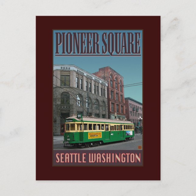 REISETAG-Seattle-Pioneer Square- Postkarte (Vorderseite)