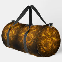 Reisetasche mit leuchtendem goldenen Wirbelmuster 