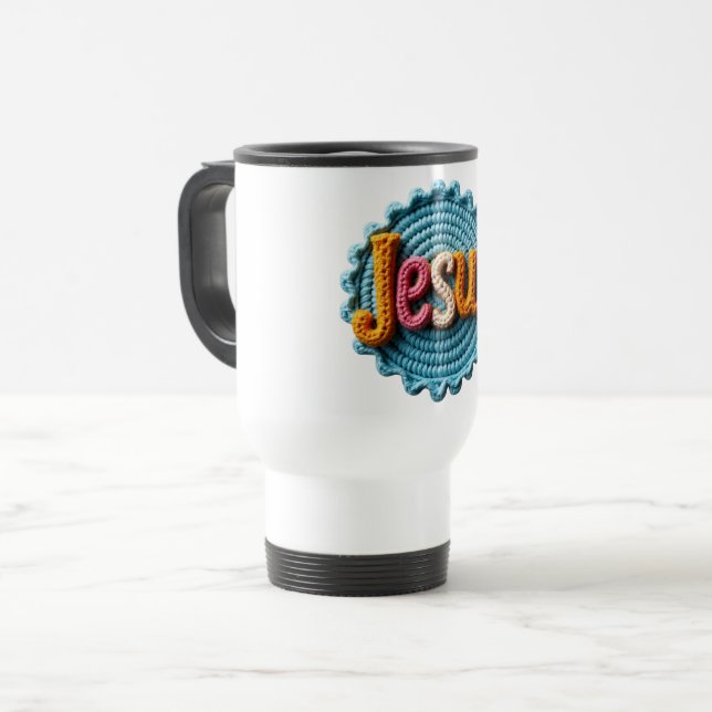 Reisetasse Jesus 01 Reisebecher (Vorderseite Links)