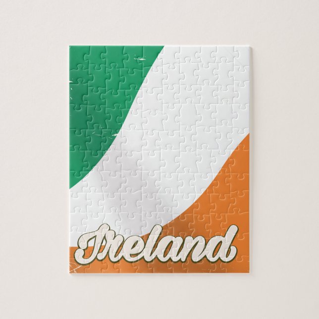 Reisetposter für die nationale Flagge Irlands (Vertikal)