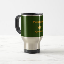 Reisetug "Pickleball Queen" - grün mit Gold Reisebecher