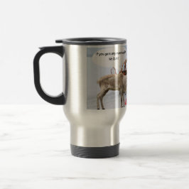 Reisetug rostfrei, fröhliches Weihnachtsschwein Reisebecher