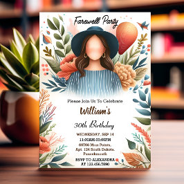 Reiseüberraschung Globe Abschied 30. Geburtstag Einladung