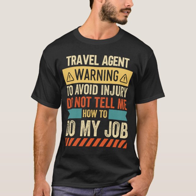 Reisewarnung Agent T-Shirt (Vorderseite)