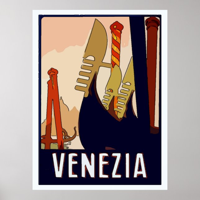 Reisezeichen von Venedig Poster (Vorne)