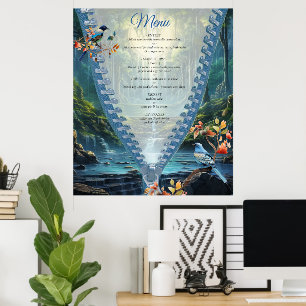Reiseziel Wasserfall Unsere Welt Poster