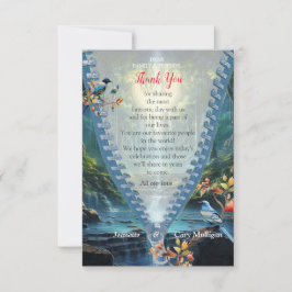 Reiseziel Wasserfall Unsere Welt RSVP Karte