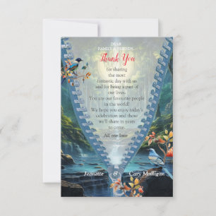 Reiseziel Wasserfall Unsere Welt RSVP Karte