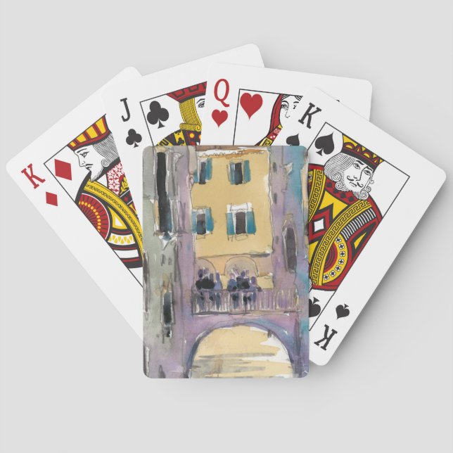 Reiseziele | Aussicht auf die Brücke von Venedig Spielkarten (Rückseite)