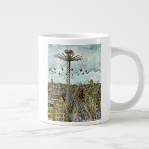 Reiseziele   European Swing Ride Watercolor Jumbo-Tasse