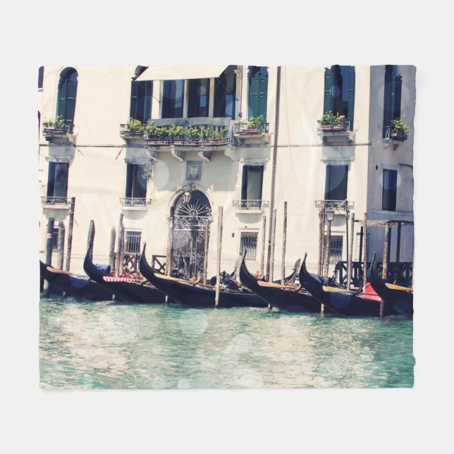 Reiseziele | Foto an der Wasserfront von Venedig Fleecedecke (Vorderseite (Horizontal))