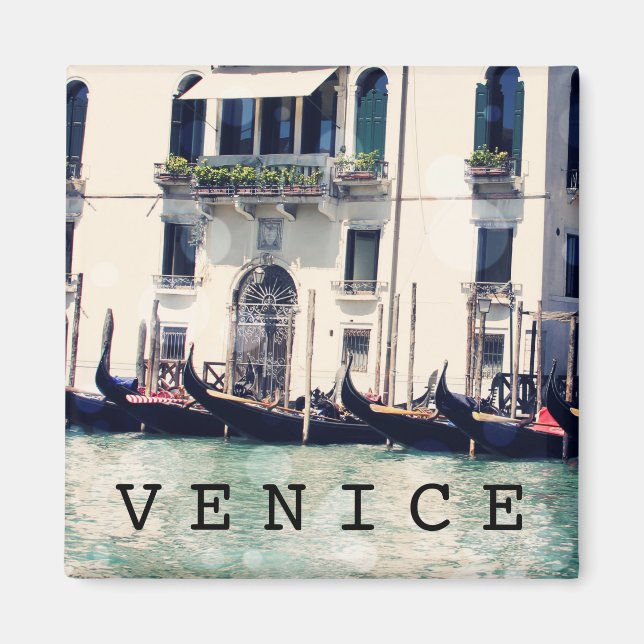 Reiseziele | Foto an der Wasserfront von Venedig Magnet (Vorne)