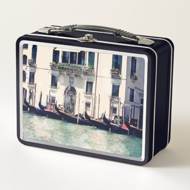 Reiseziele | Foto an der Wasserfront von Venedig Metall Lunch Box (Vorderseite)