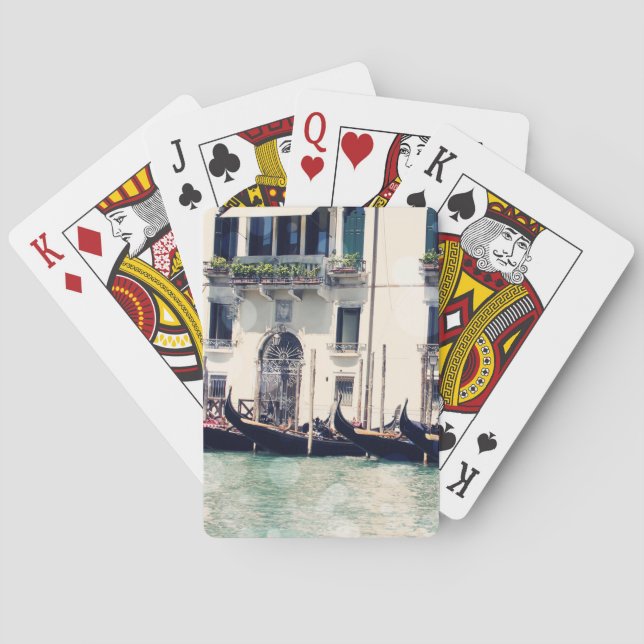 Reiseziele | Foto an der Wasserfront von Venedig Spielkarten (Rückseite)
