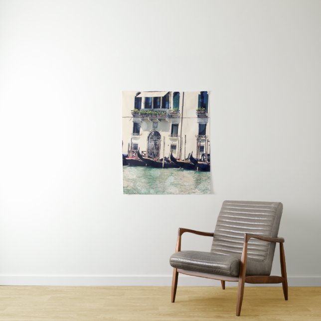 Reiseziele | Foto an der Wasserfront von Venedig Wandteppich (Beispiel)