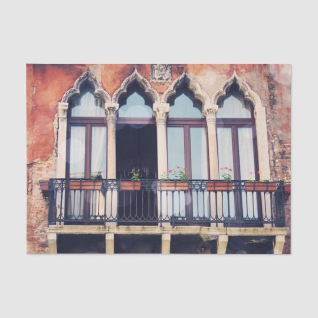 Reiseziele | Rustikales Venedig-Gebäude Seidenpapier (Vorderseite)