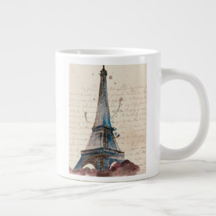 Reiseziele  Schreiben aus dem Eiffelturm Jumbo-Tasse