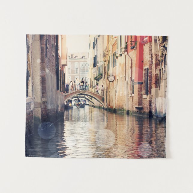 Reiseziele | Venice Gondolas Fotografie Wandteppich (Vorderseite (Horizontal))