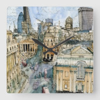 Reiseziele | Watercolor Vintag London Street