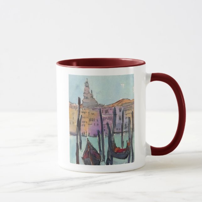 Reiseziele | Zwei Gondeln in der Skizze von Venedi Tasse (Rechts)