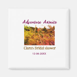 Reisfelder-Abenteuer wartet Brautdusche Name fa Magnet