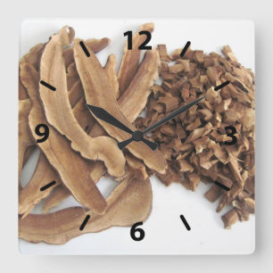 Reishi Mushroom Wall Clock Quadratische Wanduhr