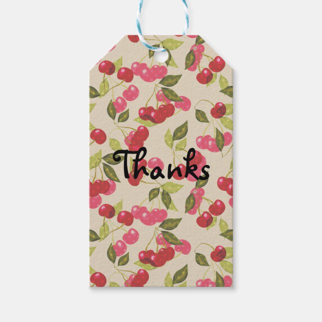 Reiskirsche Geschenkanhänger (Vorderseite)