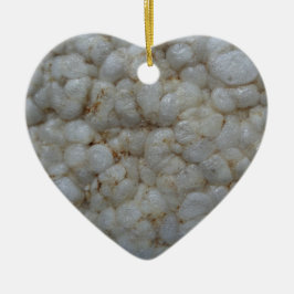 Reiskuchen, gesunde Ernährung, weißer Imbiss Keramik Ornament