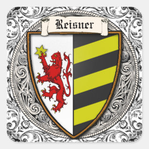 Reisner (Baden-Württemberg) Familien-Arme Quadratischer Aufkleber
