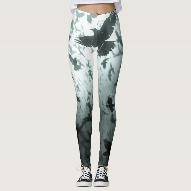 Reiß dich in Wings ein. Raven Leggings (Vorderseite)