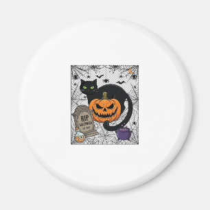 Reiß Halloween Schwarze Katze Kürbis Grabstein Kes Magnet
