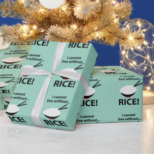 Reisschale, ohne die ich nicht leben kann geschenkpapier