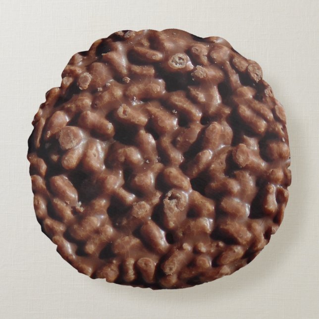 Reisschokolade Crunch rundes Kissen (Vorderseite)
