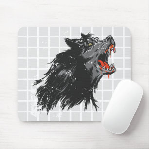 Reißendes Wolf-Gitter-Mauspad Mousepad