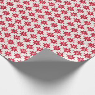 Reißfeste rote Weihnachtssterne Moderne Weihnachte Geschenkpapier