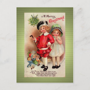 Reissue Viktorianisch Golden Christmas Postkarte