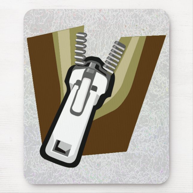 "Reißverschluss auf einem Mousepad " (Vorne)